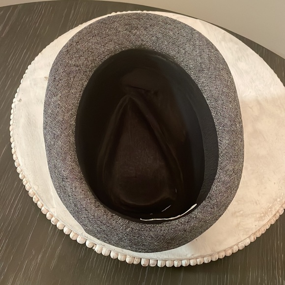 Linen and viscose gray hat - Picture 6 of 7